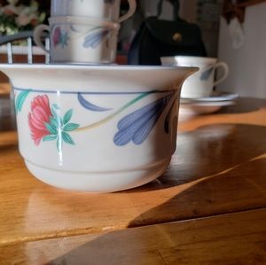 Lenox Poppies on Blue sugar bowl
